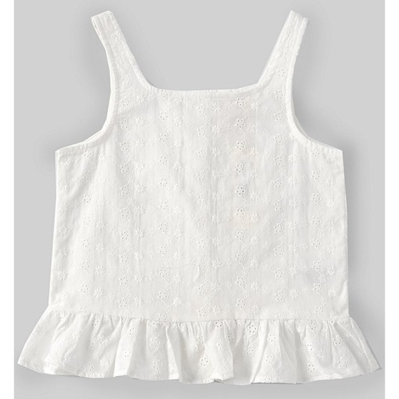 Copper Key Other - ✅Copper Key Girls Ruffle Hem Eyelet Tank Top